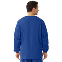 Medline Unisex AngelStat Snap-Front Warm-Up Scrub Jackets - AngelStat Unisex Snap Front Scrub Jacket, Sapphire, Size XS - 849NHTXS-CA