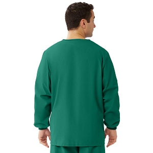 Medline Unisex AngelStat Snap-Front Warm-Up Scrub Jackets - AngelStat Unisex Warm-Up Scrub Jacket, Emerald, Size 2XL - 849NJTXXL