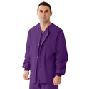 Medline Unisex AngelStat Snap-Front Warm-Up Scrub Jackets - AngelStat Unisex Warm-Up Scrub Jacket, Regal Purple, Size M - 849NRPM