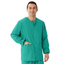 Medline Unisex AngelStat Snap-Front Warm-Up Scrub Jackets - AngelStat Unisex Warm-Up Scrub Jacket, Jade, Size L - 849NTJL