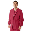 Medline Unisex AngelStat Snap-Front Warm-Up Scrub Jackets - AngelStat Unisex Warmup Jacket, Raspberry, Size 5XL - 849NTR5XL