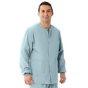 Medline Unisex AngelStat Snap-Front Warm-Up Scrub Jackets - AngelStat Unisex Warmup Jacket, Misty Green, Size 4XL - 849NTZ4XL