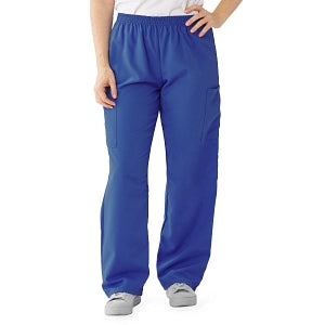 Medline PerforMAX Elastic Waist Scrub Pants - PerforMAX Unisex Elastic Waist Scrub Pants, Size XL Tall Inseam, Royal Blue - 850JRLXLT