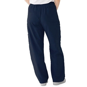 Medline PerforMAX Elastic Waist Scrub Pants - PerforMAX Unisex Elastic Waist Scrub Pants, Size XL Regular Inseam, Navy - 850NNTXL