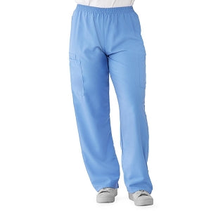 Medline PerforMAX Elastic Waist Scrub Pants - PerforMAX Unisex Elastic Waist Scrub Pants, Size 4XL Regular Inseam, Ceil Blue - 850NNT4XL