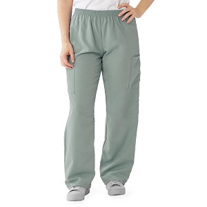 Medline PerforMAX Elastic Waist Scrub Pants - PerforMAX Unisex Elastic Waist Scrub Pants, Size XS Regular Inseam, Misty - 850NNTXS