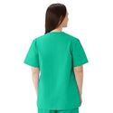 Medline AngelStat Women's Jewel Neck Short Sleeve Snap Front Scrub Tops - AngelStat Women's Jewel Neck Short-Sleeve Snap Front Tunic Scrub Top with 2 Pockets, Size 3XL, Jade - 851NTJXXXL