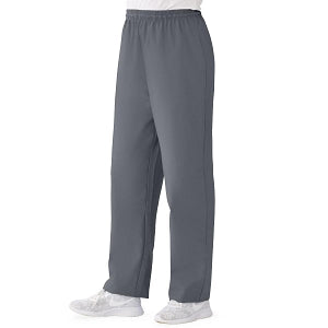 Medline AngelStat Women's Elastic Waist Scrub Pants with Drawstring - AngelStat Women's Elastic Waist Scrub Pants with Drawstring, Size S, Charcoal - 854NCCS