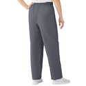 Medline AngelStat Women's Elastic Waist Scrub Pants with Drawstring - AngelStat Women's Elastic Waist Scrub Pants with Drawstring, Size S, Charcoal - 854NCCS