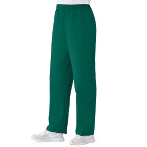Medline AngelStat Women's Elastic Waist Scrub Pants with Drawstring - AngelStat Women's Elastic Waist Scrub Pants with Drawstring, Size 2XL, Hunter - 854NHGXXL