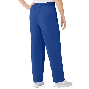 Medline AngelStat Women's Elastic Waist Scrub Pants with Drawstring - AngelStat Women's Elastic Waist Scrub Pants with Drawstring, Size XL, Sapphire - 854NHTXL