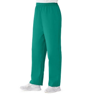 Medline AngelStat Women's Elastic Waist Scrub Pants with Drawstring - AngelStat Women's Elastic Waist Scrub Pants with Drawstring, Size 6XL, Emerald - 854NJT6XL