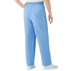 Medline AngelStat Women's Elastic Waist Scrub Pants with Drawstring - AngelStat Women's Elastic Waist Scrub Pants with Drawstring, Size 6XL, Ceil Blue - 854NTH6XL