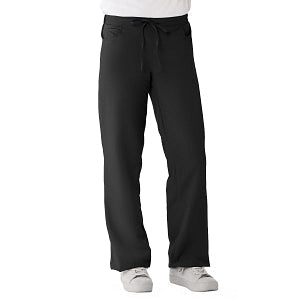 Medline PerforMAX Women's Modern Fit Boot Cut Scrub Pants with 2 Pockets - PerforMAX Women's Modern Fit Boot Cut Scrub Pants with 2 Pockets, Size XL Tall Inseam, Black - 865DKWXLT