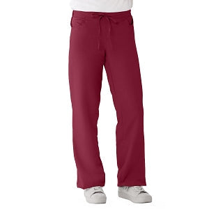 Medline PerforMAX Women's Modern Fit Boot Cut Scrub Pants with 2 Pockets - PerforMAX Women's Modern Fit Boot Cut Scrub Pants with 2 Pockets, Size XS Tall Inseam, Wine - 865JWNXST
