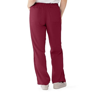 Medline PerforMAX Women's Modern Fit Boot Cut Scrub Pants with 2 Pockets - PerforMAX Women's Modern Fit Boot Cut Scrub Pants with 2 Pockets, Size XXS Regular Inseam, Wine - 865NNTXXS
