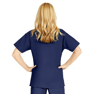 Medline ComfortEase Women's V-Neck Tunic Scrub Top with 2 Pockets - ComfortEase Women's V-Neck Short-Sleeve 2-Pocket Tunic Scrub Top, Size 4XL, Lavender - 8800JNT4XL