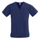 Medline ComfortEase Women's V-Neck Tunic Scrub Top with 2 Pockets - ComfortEase Women's V-Neck Short-Sleeve 2-Pocket Tunic Scrub Top, Size 3XL, Midnight Blue - 8800JNTXXXL