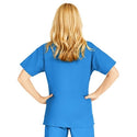 Medline ComfortEase Women's V-Neck Tunic Scrub Top with 2 Pockets - ComfortEase Women's V-Neck Short-Sleeve 2-Pocket Tunic Scrub Top, Size 6XL, Royal Blue - 8800JRL6XL