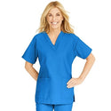 Medline ComfortEase Women's V-Neck Tunic Scrub Top with 2 Pockets - ComfortEase Women's V-Neck Short-Sleeve 2-Pocket Tunic Scrub Top, Size 6XL, Royal Blue - 8800JRL6XL