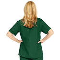 Medline ComfortEase Women's Snap-Front Tunic Scrub Top with 2 Pockets - ComfortEase Women's Snap-Front 2-Pocket Tunic Scrub Top, Size 3XL Evergreen - 8815JEGXXXL