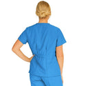 Medline PerforMAX Women's Mock Wrap Tunic Scrub Top with 2 Pockets - PerforMAX Women's Mock Wrap 2-Pocket Tunic Scrub Top, Size 2XL, Royal Blue - 881NNTXXL