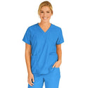 Medline PerforMAX Women's Mock Wrap Tunic Scrub Top with 2 Pockets - PerforMAX Women's Mock Wrap 2-Pocket Tunic Scrub Top, Size XXS, Royal Blue - 881NNTXXS