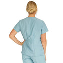 Medline PerforMAX Women's Mock Wrap Tunic Scrub Top with 2 Pockets - PerforMAX Women's Mock Wrap 2-Pocket Tunic Scrub Top, Size S, Misty - 881NNTS