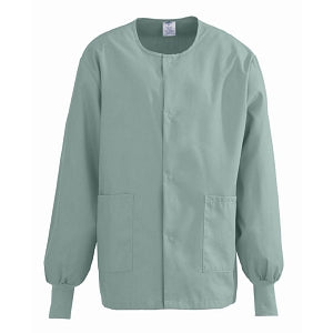 Medline ComfortEase Unisex Crew-Neck Warm Jackets - ComfortEase Unisex Crew-Neck Warm Scrub Jacket with Knit Cuff, Seaspray, Size 5XL - 8832JSS5XL