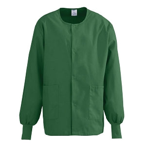 Medline ComfortEase Unisex Crew-Neck Warm Jackets - ComfortEase Unisex Crew-Neck Warm Scrub Jacket with Knit Cuff, Olive, Size S - 8832OLVS