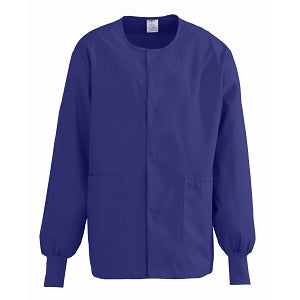Medline ComfortEase Unisex Crew-Neck Warm Jackets - ComfortEase Unisex Crew-Neck Warm Scrub Jacket with Knit Cuff, Purple, Size 3XL - 8832JPPXXXL