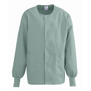 Medline ComfortEase Unisex Crew-Neck Warm Jackets - ComfortEase Unisex Crew-Neck Warm Scrub Jacket with Knit Cuff, Seaspray, Size XL - 8832JSSXL