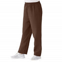 Medline ComfortEase Women's Elastic Waist Scrub Pants with 2 Pockets - ComfortEase Women's Elastic Waist 2-Pocket Scrub Pants, Size L Regular Inseam, Brown - 8850JBRL