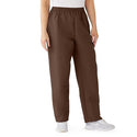Medline ComfortEase Women's Elastic Waist Scrub Pants with 2 Pockets - ComfortEase Women's Elastic Waist 2-Pocket Scrub Pants, Size L Regular Inseam, Brown - 8850JBRL