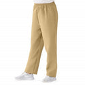 Medline ComfortEase Women's Elastic Waist Scrub Pants with 2 Pockets - ComfortEase Women's Elastic Waist 2-Pocket Scrub Pants, Size XL Regular Inseam, Khaki - 8850JKKXL