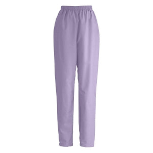 Medline ComfortEase Women's Elastic Waist Scrub Pants with 2 Pockets - ComfortEase Women's Elastic Waist 2-Pocket Scrub Pants, Size 2XL Regular Inseam, Lavender - 8850JLVXXL