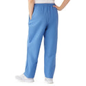 Medline ComfortEase Women's Elastic Waist Scrub Pants with 2 Pockets - ComfortEase Women's Elastic Waist 2-Pocket Scrub Pants, Size S Regular Inseam, Ceil Blue - 8850JTHS