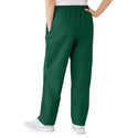Medline ComfortEase Women's Elastic Waist Scrub Pants with 2 Pockets - ComfortEase Women's Elastic Waist 2-Pocket Scrub Pants, Size XS Petite Inseam, Evergreen - 8852JEGXS