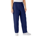 Medline ComfortEase Women's Elastic Waist Scrub Pants with 2 Pockets - ComfortEase Women's Elastic Waist 2-Pocket Scrub Pants, Size 2XL Petite Inseam, Midnight Blue - 8852JNTXXL