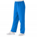 Medline ComfortEase Women's Elastic Waist Scrub Pants with 2 Pockets - ComfortEase Women's Elastic Waist 2-Pocket Scrub Pants, Size XS Petite Inseam, Royal Blue - 8852JRLXS