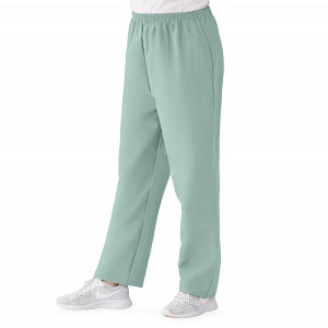 Medline ComfortEase Women's Elastic Waist Scrub Pants with 2 Pockets - ComfortEase Women's Elastic Waist 2-Pocket Scrub Pants, Size 3XL Petite Inseam, Seaspray - 8852JSSL