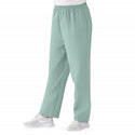 Medline ComfortEase Women's Elastic Waist Scrub Pants with 2 Pockets - ComfortEase Women's Elastic Waist 2-Pocket Scrub Pants, Size 2XL Petite Inseam, Seaspray - 8852JSSXXL