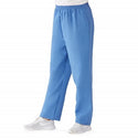 Medline ComfortEase Women's Elastic Waist Scrub Pants with 2 Pockets - ComfortEase Women's Elastic Waist 2-Pocket Scrub Pants, Size 3XL Petite Inseam, Ceil Blue - 8852JTHXXXL