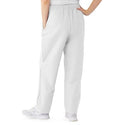 Medline ComfortEase Women's Elastic Waist Scrub Pants with 2 Pockets - ComfortEase Women's Elastic Waist 2-Pocket Scrub Pants, Size XS Petite Inseam, White - 8852XTQXS