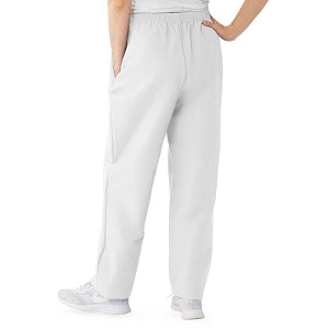 Medline ComfortEase Women's Elastic Waist Scrub Pants with 2 Pockets - ComfortEase Women's Elastic Waist 2-Pocket Scrub Pants, Size 2XL Petite Inseam, White - 8852XTQXXL