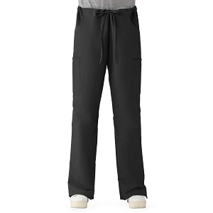 Medline ComfortEase Women's Modern Fit Cargo Scrub Pants with 4 Pockets - ComfortEase Women's Modern Fit Cargo Scrub Pants with 4 Pockets, Size S Regular Inseam, Black - 8865DKWS