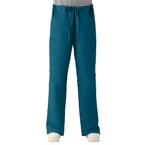 Medline ComfortEase Women's Modern Fit Cargo Scrub Pants with 4 Pockets - ComfortEase Women's Modern Fit Cargo Scrub Pants with 4 Pockets, Size XS Tall Inseam, Caribbean Blue - 8865JCBXST