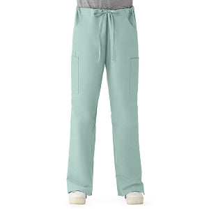 Medline ComfortEase Women's Modern Fit Cargo Scrub Pants with 4 Pockets - ComfortEase Women's Modern Fit Cargo Scrub Pants with 4 Pockets, Size M Regular Inseam, Seaspray - 8865JSSM
