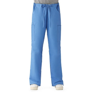 Medline ComfortEase Women's Modern Fit Cargo Scrub Pants with 4 Pockets - ComfortEase Women's Modern Fit Cargo Scrub Pants with 4 Pockets, Size L Tall Inseam, Ceil Blue - 8865JTHLT