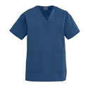 Medline AngelStat Women's V-Neck Tunic Scrub Top with 2 Pockets - AngelStat Women's V-Neck Short-Sleeve Tunic Scrub Top with 2 Pockets, Size XL, Navy - 893NNTXL